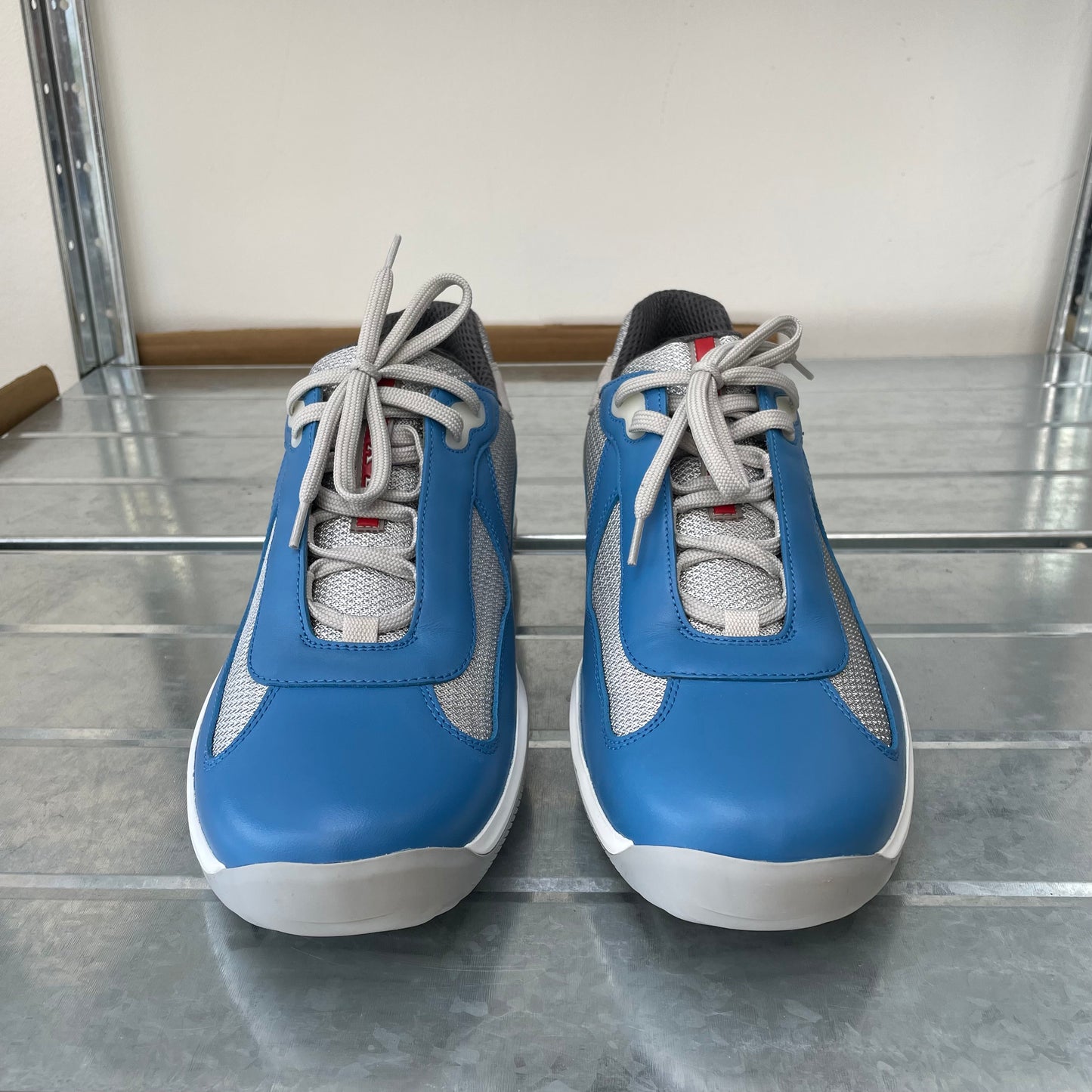 Prada Sport Blue & Grey Re-Edition Leather America's Cup Original Trainers