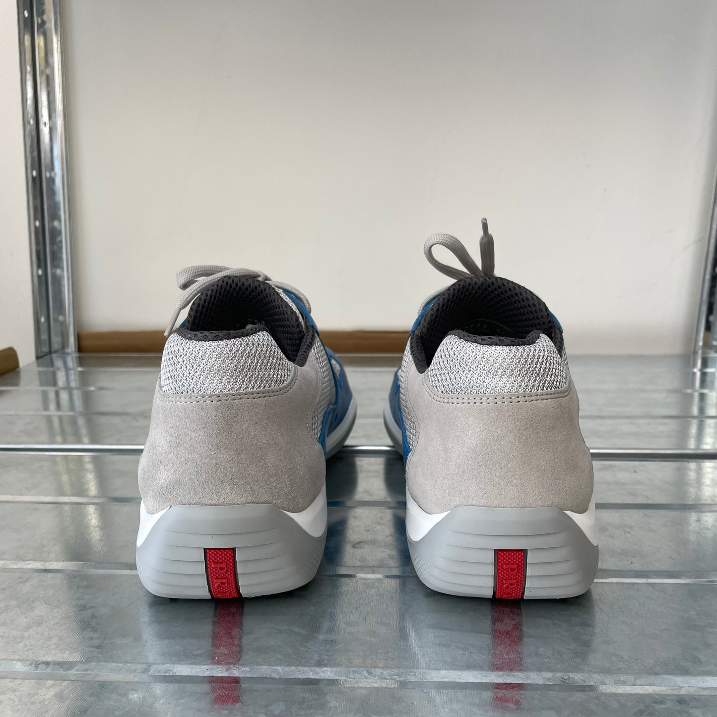 Prada Sport Blue & Grey Re-Edition Leather America's Cup Original Trainers