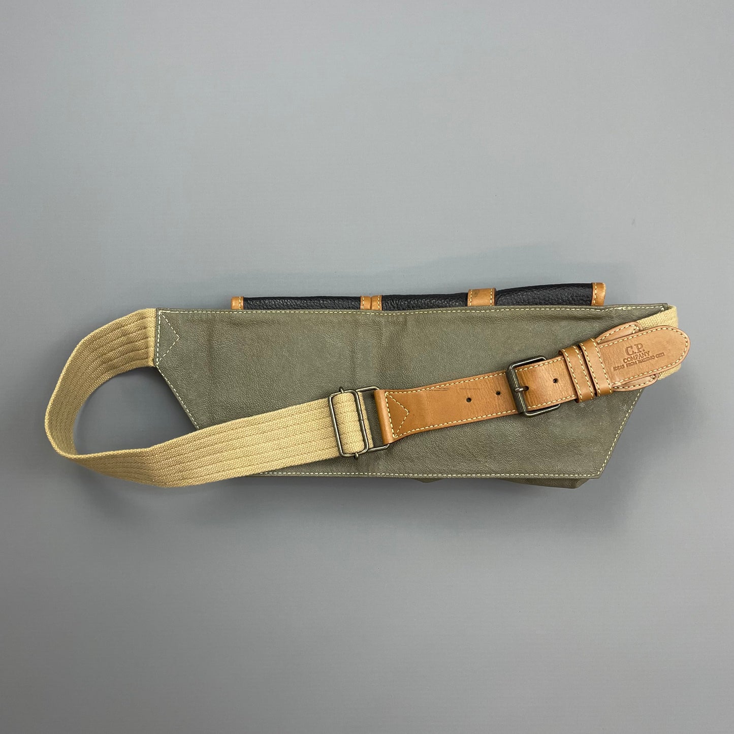 C.P. Company Olive 1980s Ideas From Massimo Osti Leather Crossbody Pouch Pocket Bag