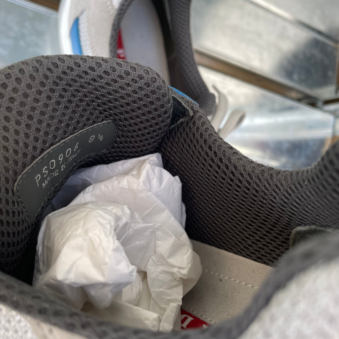 Prada Sport Blue & Grey Re-Edition Leather America's Cup Original Trainers