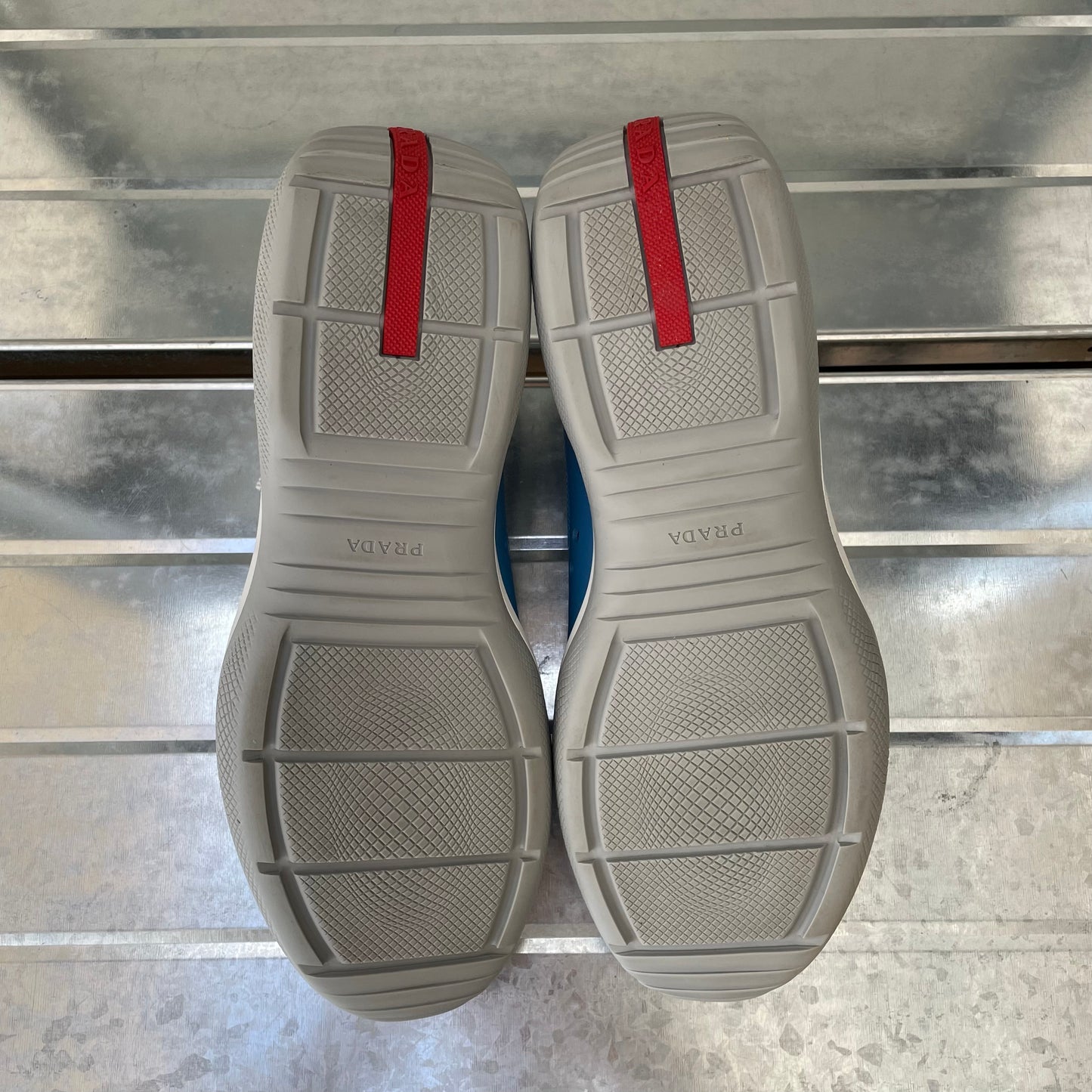 Prada Sport Blue & Grey Re-Edition Leather America's Cup Original Trainers