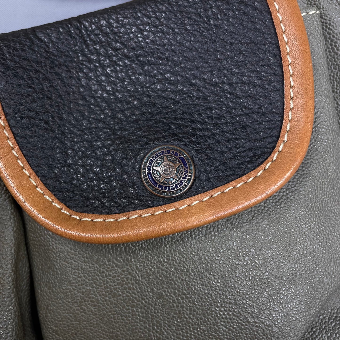 C.P. Company Olive 1980s Ideas From Massimo Osti Leather Crossbody Pouch Pocket Bag