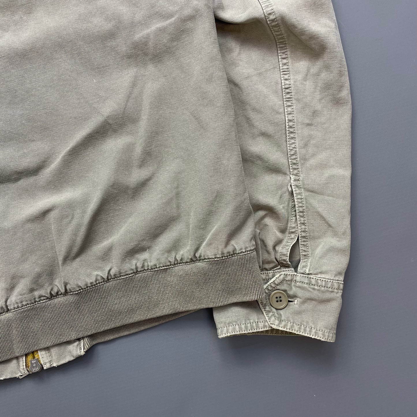 Prada Sport Grey Lightweight Distressed Hemp Canvas Jacket
