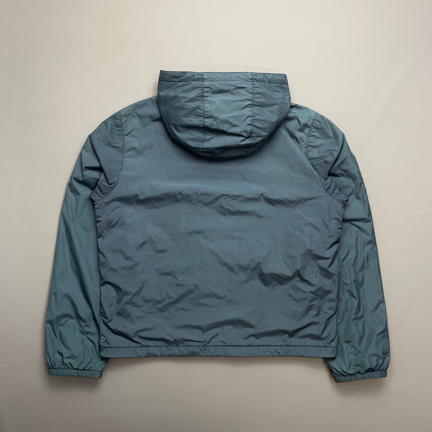 Prada Sport Blue Nylon 2007 Padded Hooded Windbreaker Jacket