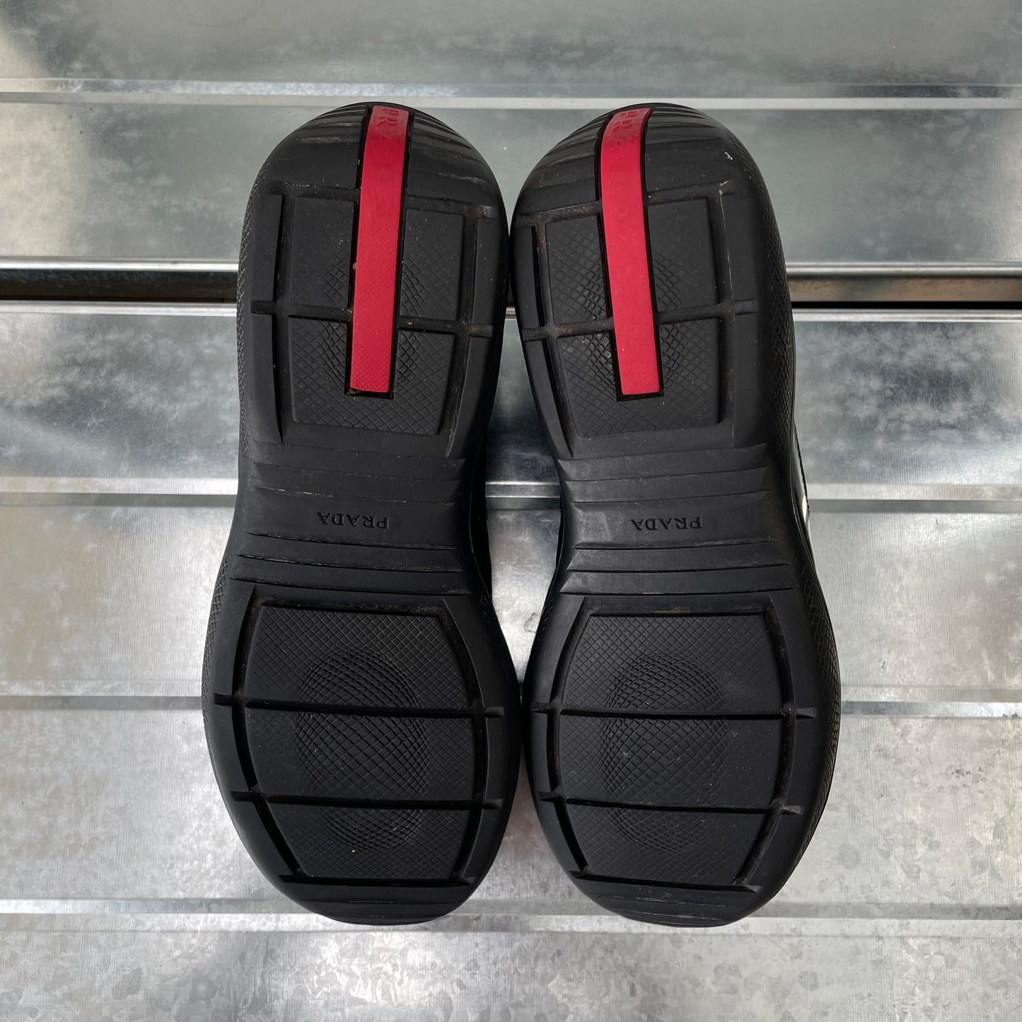 Prada Sport Black 00s Patent Leather America's Cup Trainers