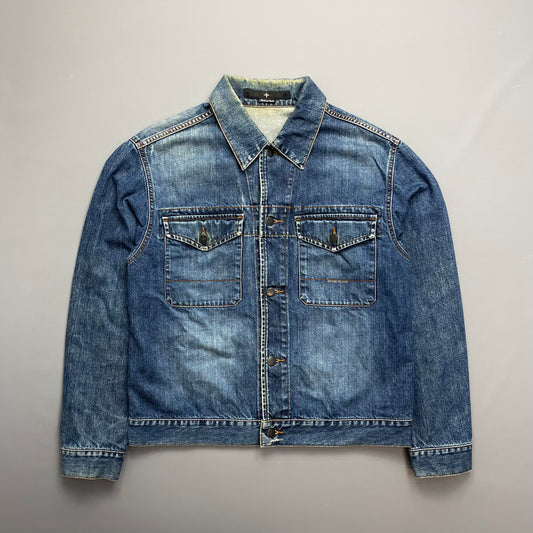Stone Island Denims Blue Denim Trucker Jacket