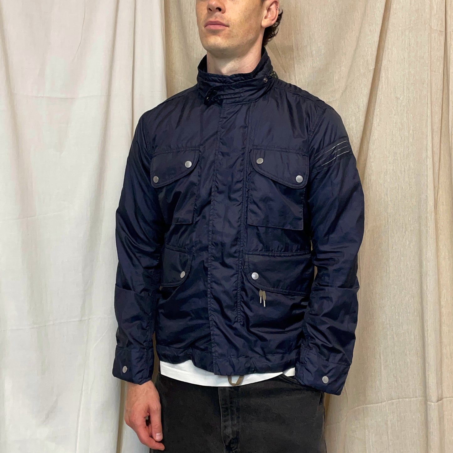 Stone Island Denims Navy SS09 Concealed Hood Tailored Field Jacket