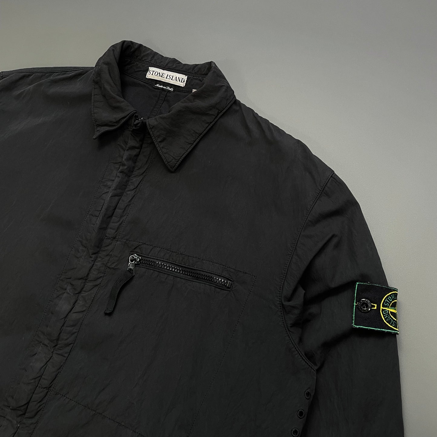 Stone Island Black AW98 Green Edge Badge Overshirt Jacket