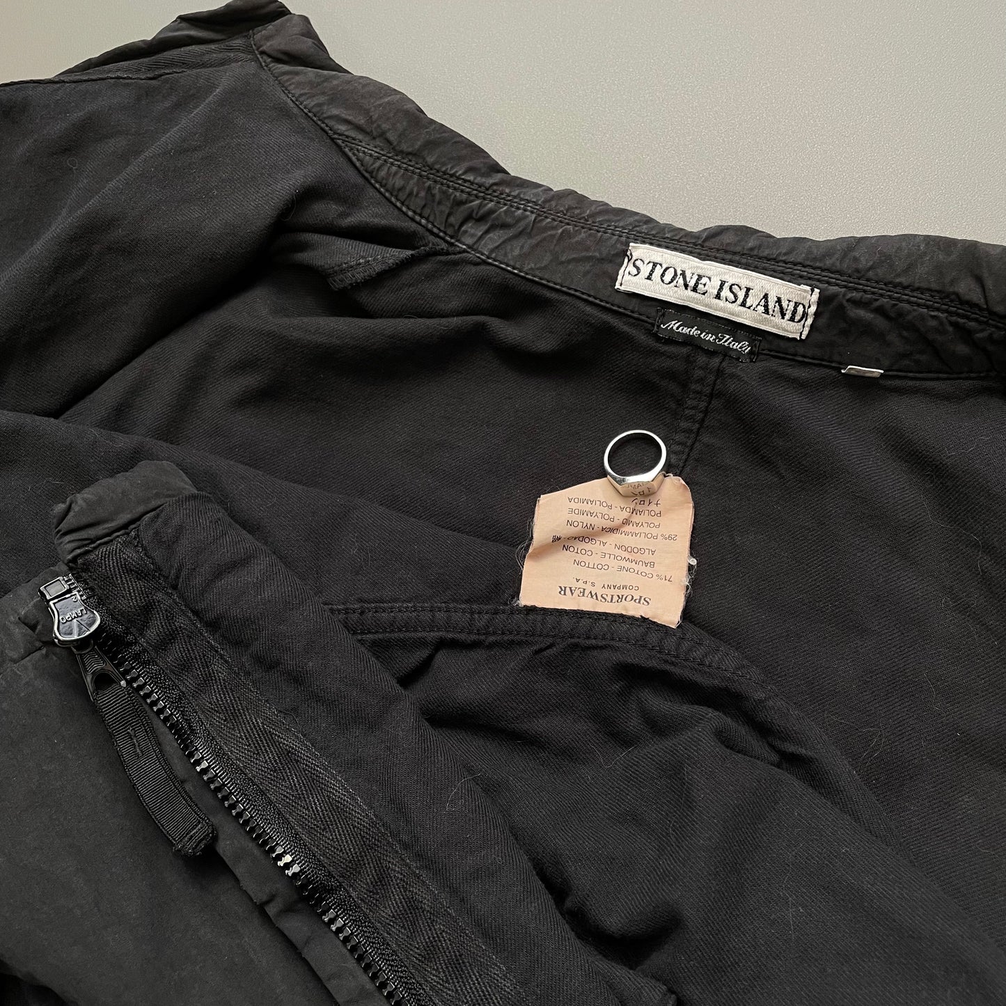 Stone Island Black AW98 Green Edge Badge Overshirt Jacket