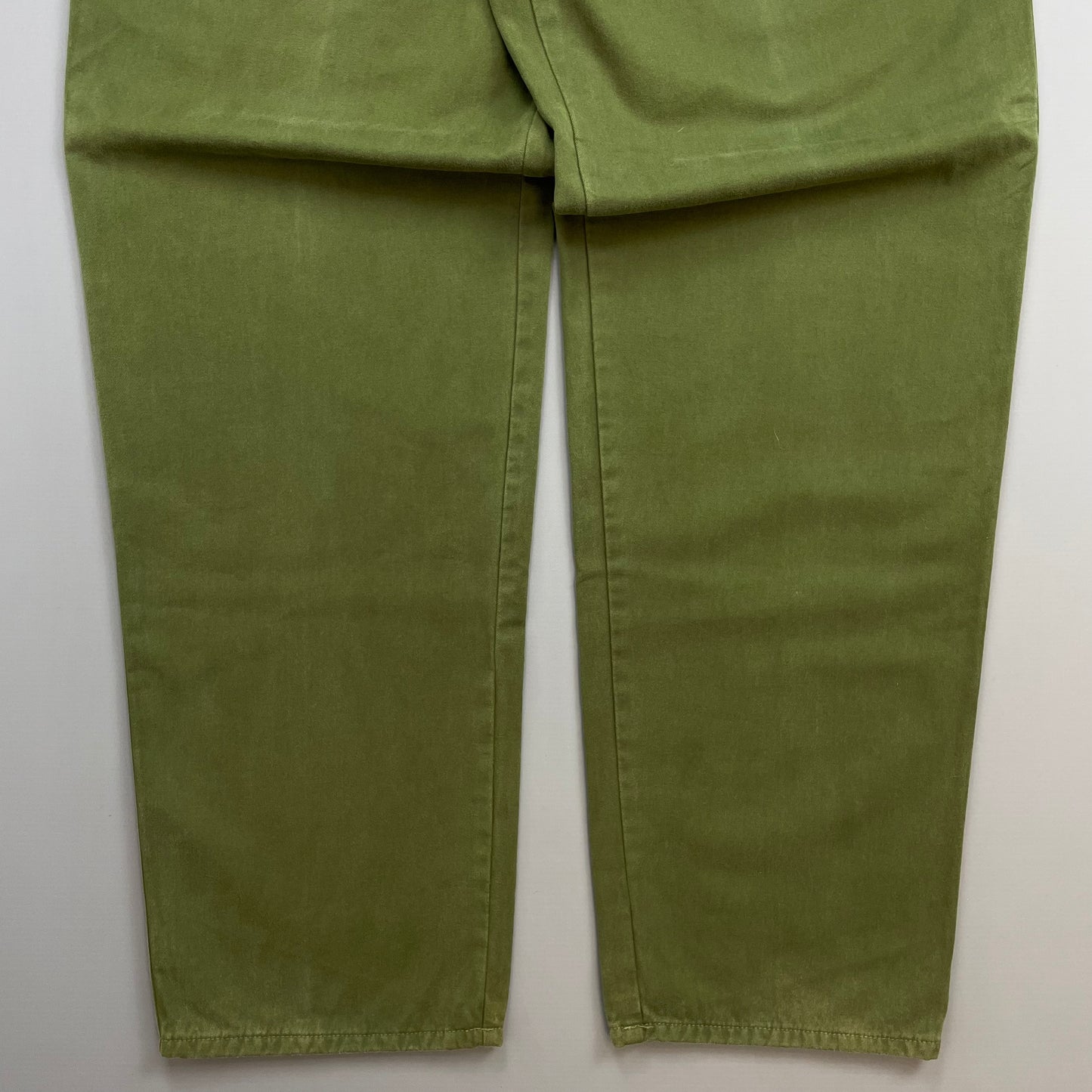 Armani Jeans Khaki Green 1990s Cotton Pleat Trouser BNWT