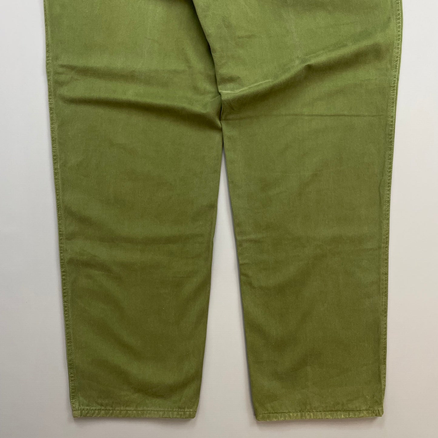 Armani Jeans Khaki Green 1990s Cotton Pleat Trouser BNWT