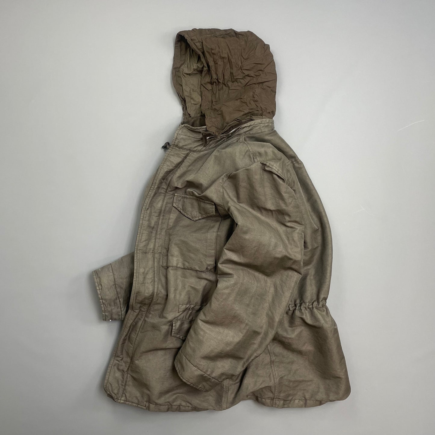 C.P. Company Brown AW04 Padded Wool-Lined Lino Flax Field Jacket