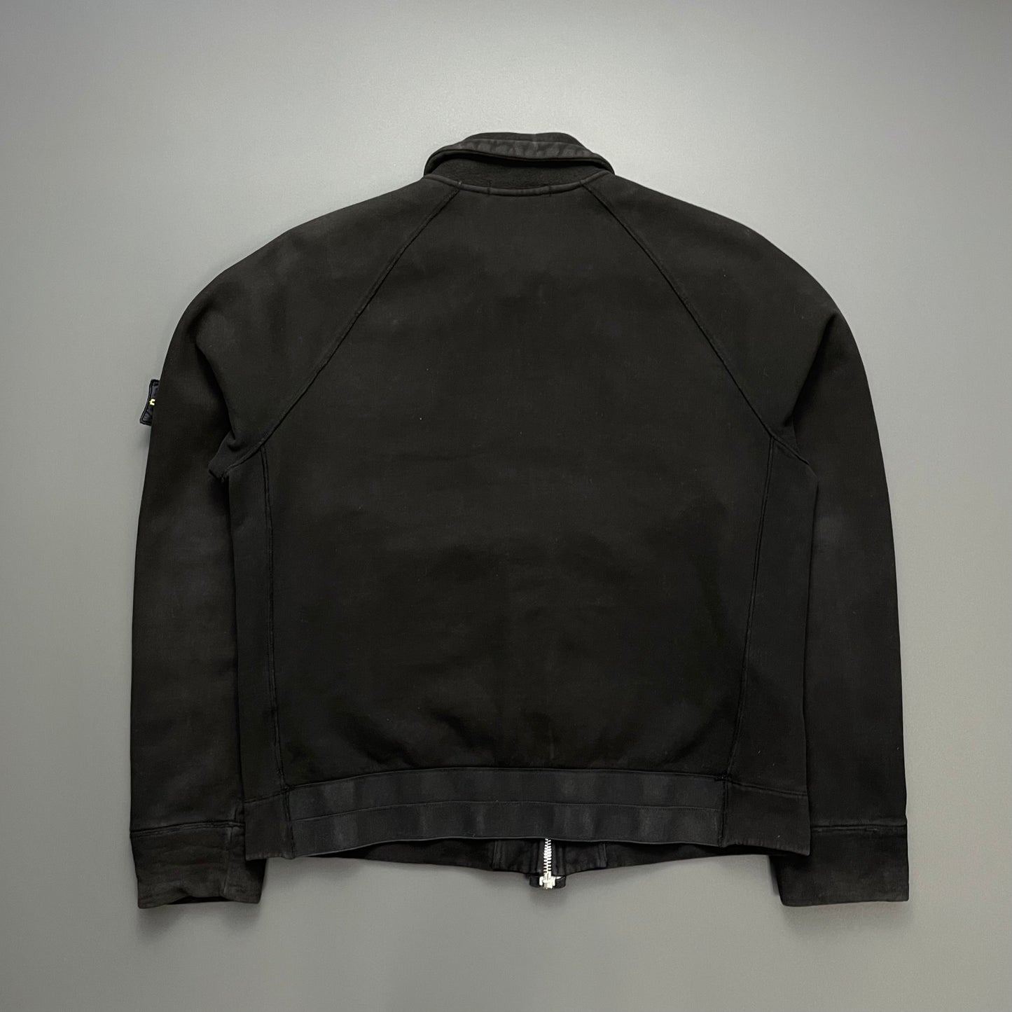 Stone Island Black AW06 Compass Emblem Zip-Through Cotton Jacket