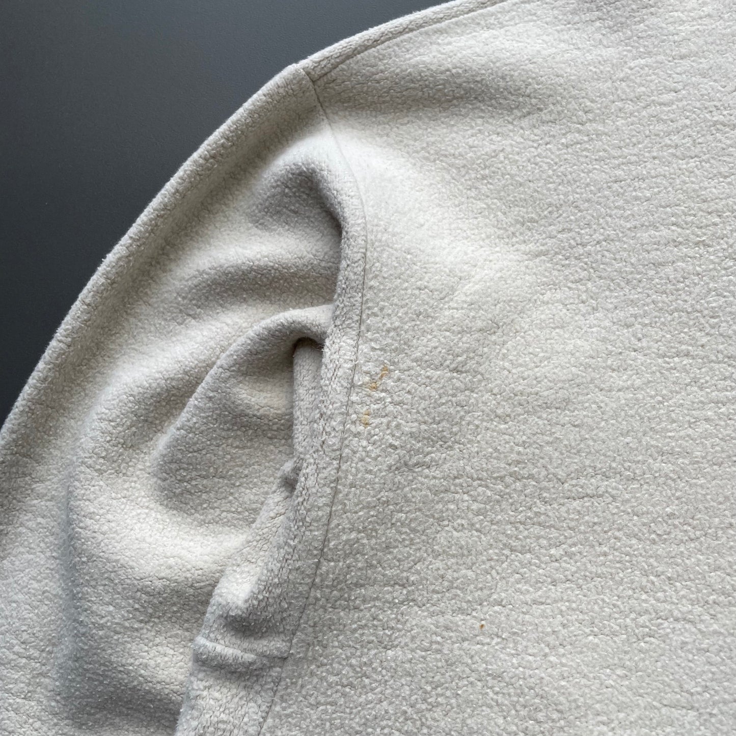 Stone Island Cream AW95 Green Edge Badge Fleece Jumper