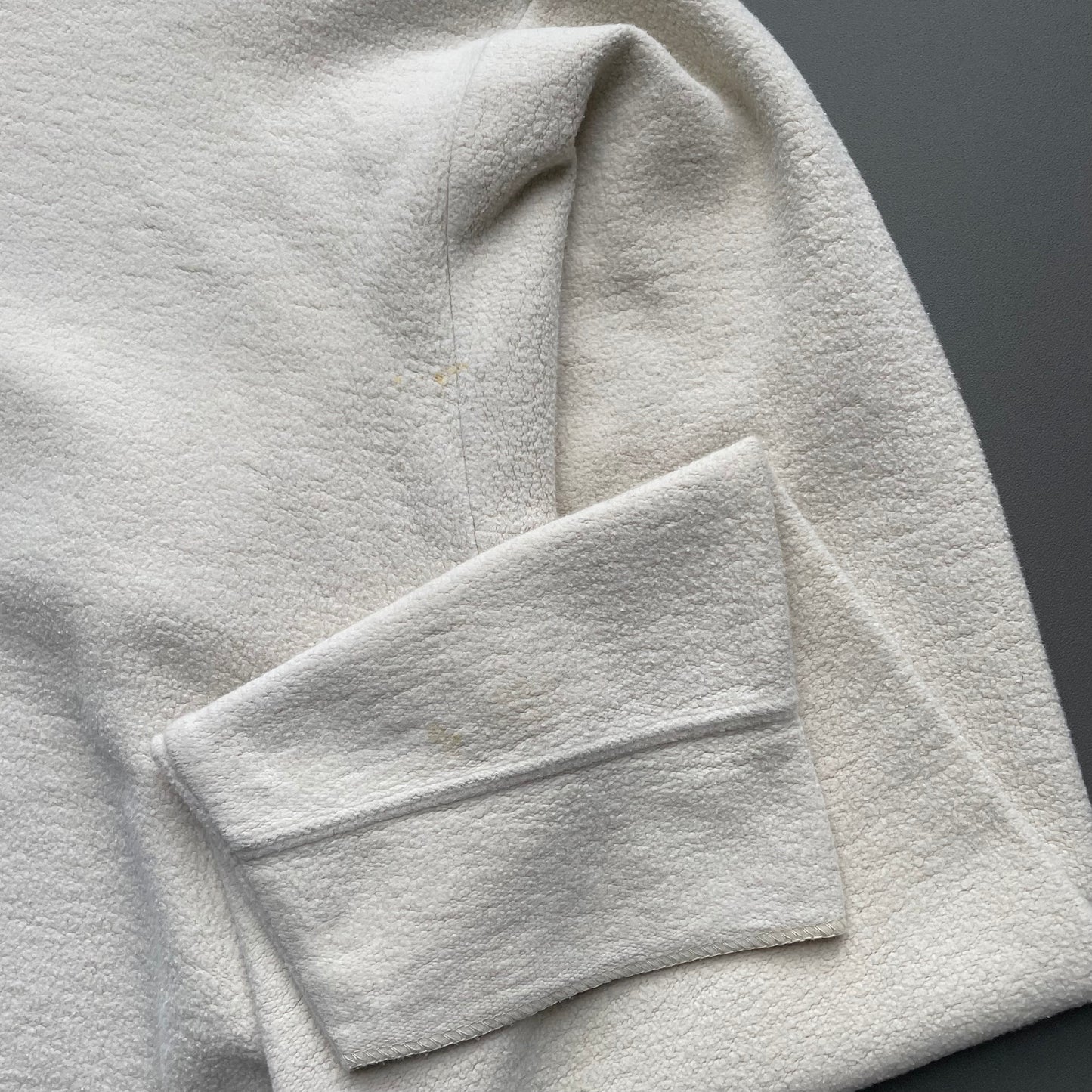Stone Island Cream AW95 Green Edge Badge Fleece Jumper