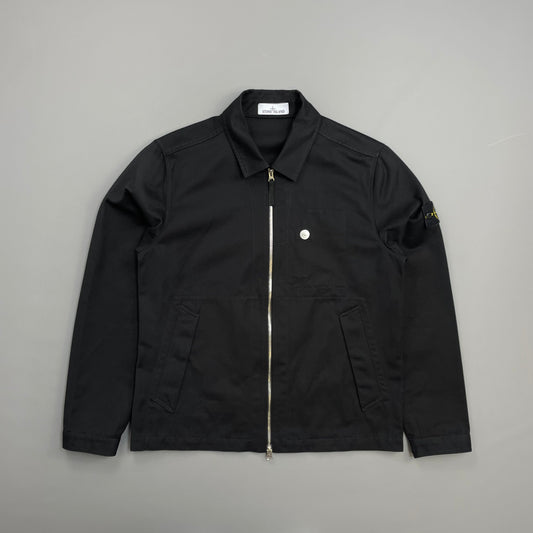Stone Island Black SS22 Workwear R-Garbadine 3/1 Zip-Through Jacket