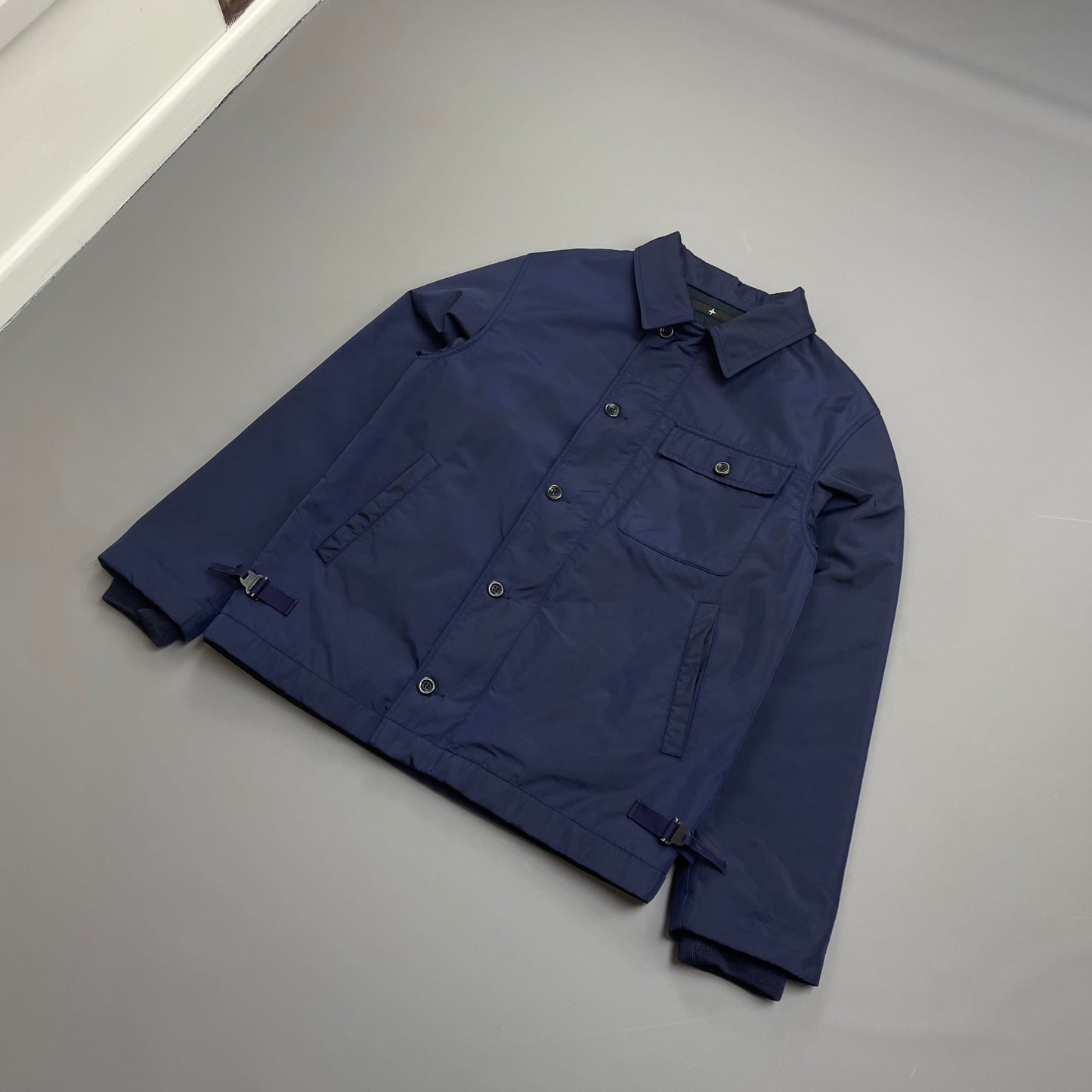 Stone Island Denims Blue AW02 Nylon Padded Harrington Jacket