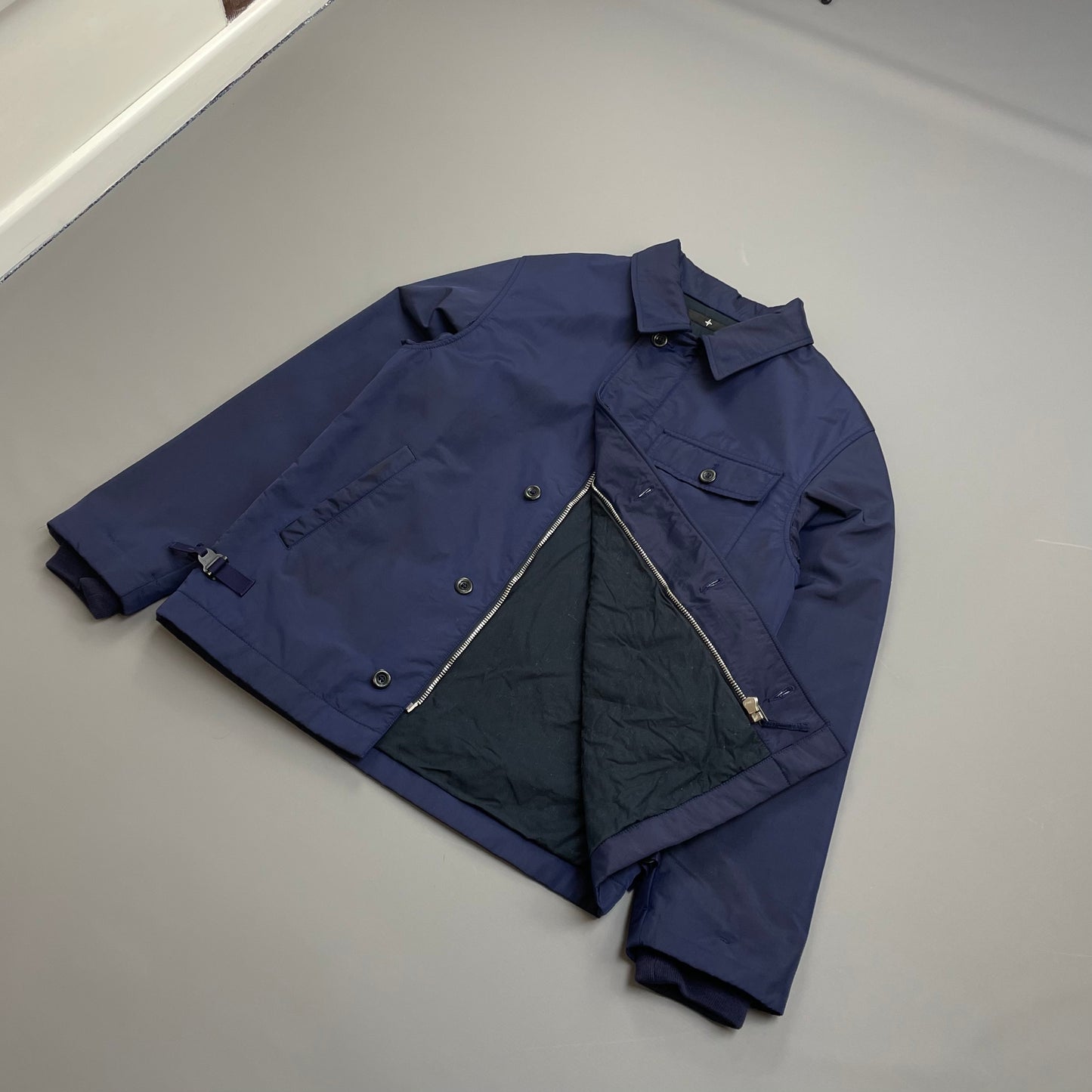 Stone Island Denims Blue AW02 Nylon Padded Harrington Jacket