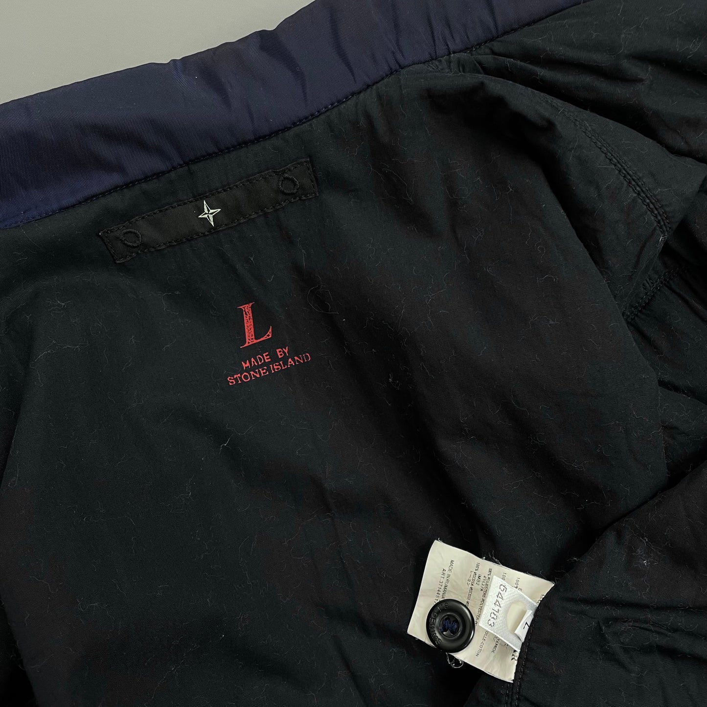 Stone Island Denims Blue AW02 Nylon Padded Harrington Jacket