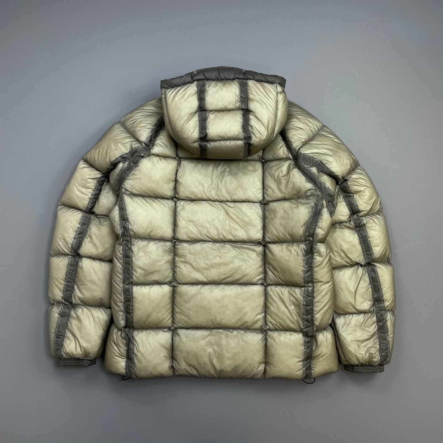 C.P. Company Grey DD Shell Down Hooded Puffer Jacket