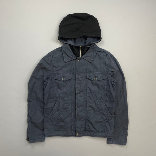 C.P. Company Navy & Black AW10 Dual Layer Hooded Jacket