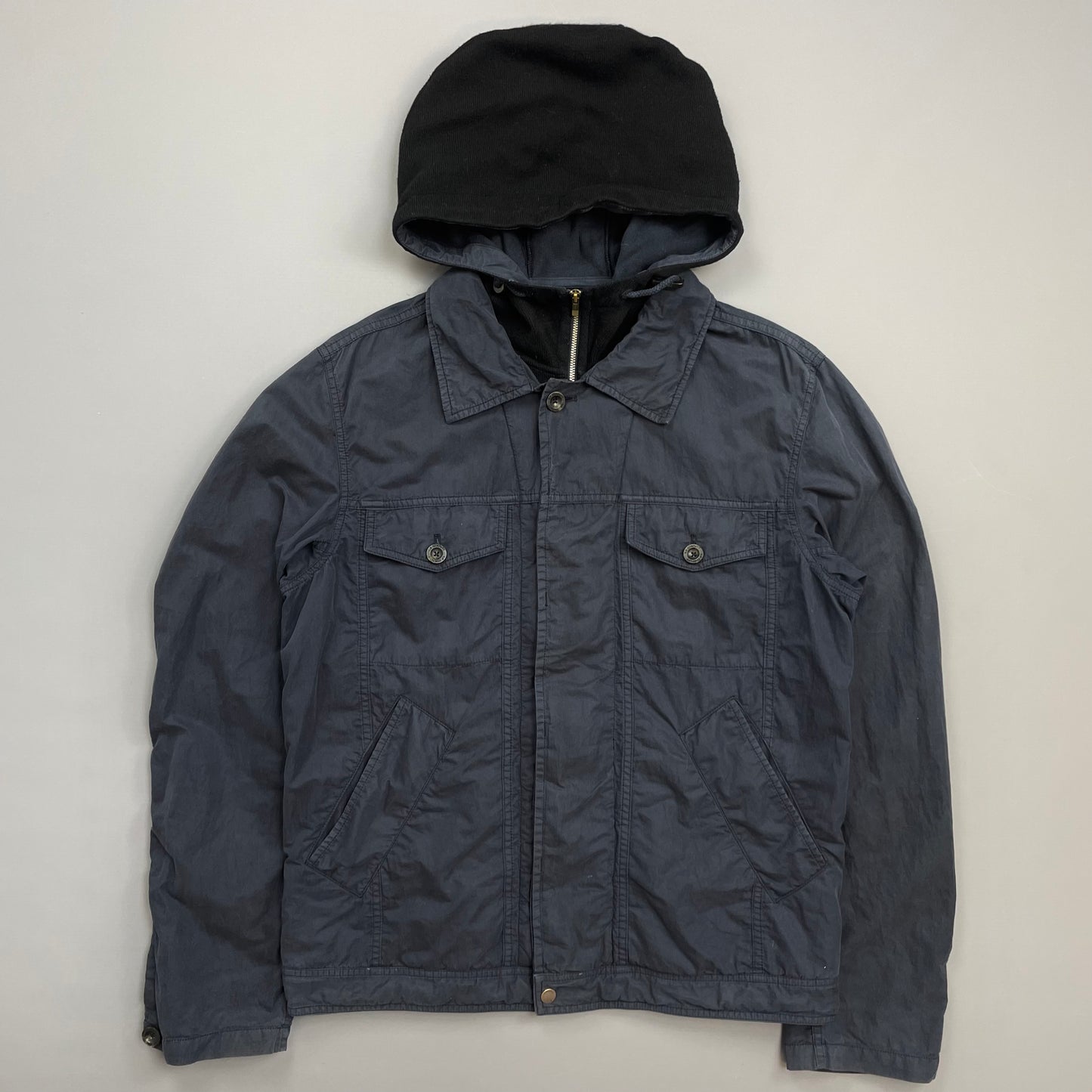 C.P. Company Navy & Black AW10 Dual Layer Hooded Jacket