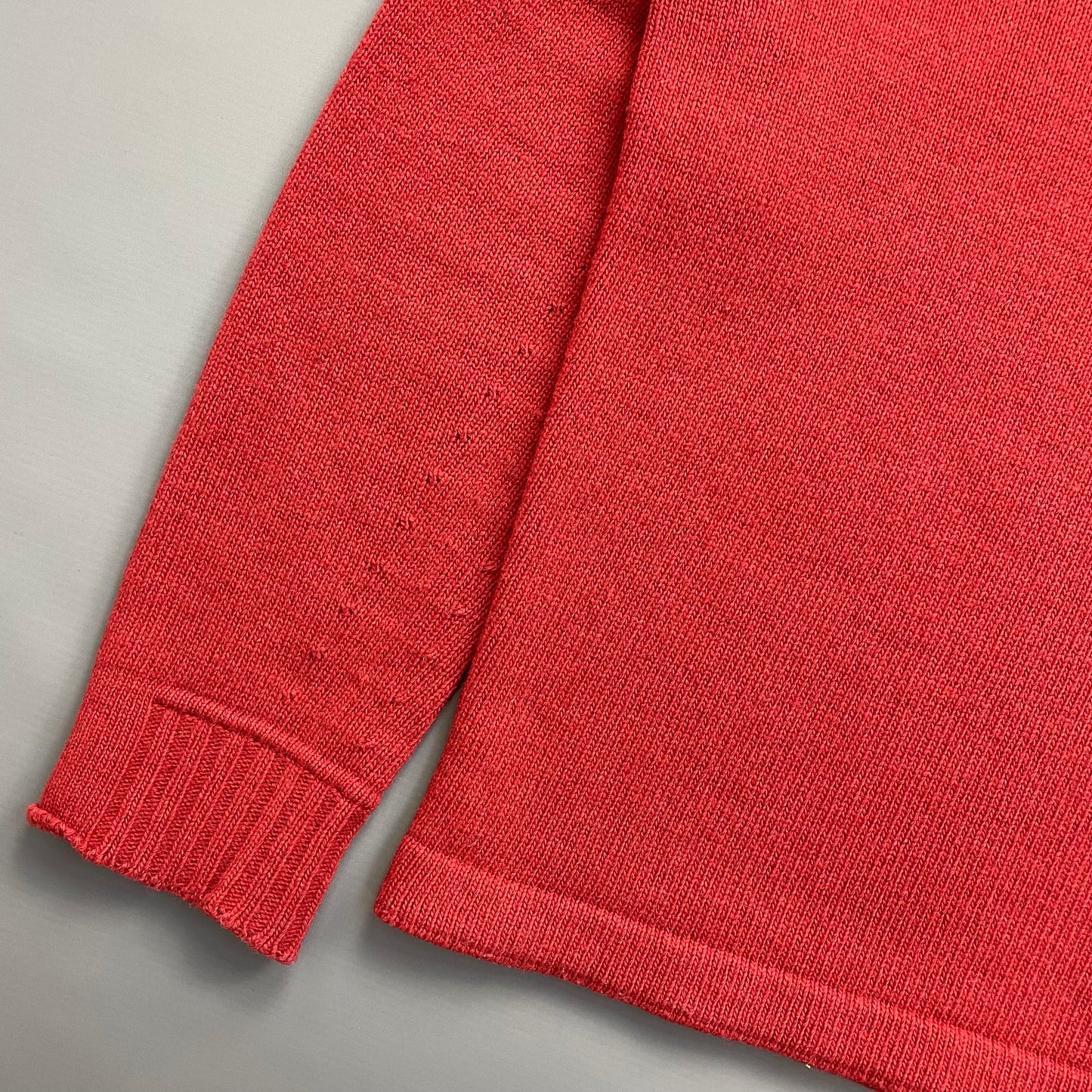 Stone Island Red Midweight Knit Crewneck Jumper