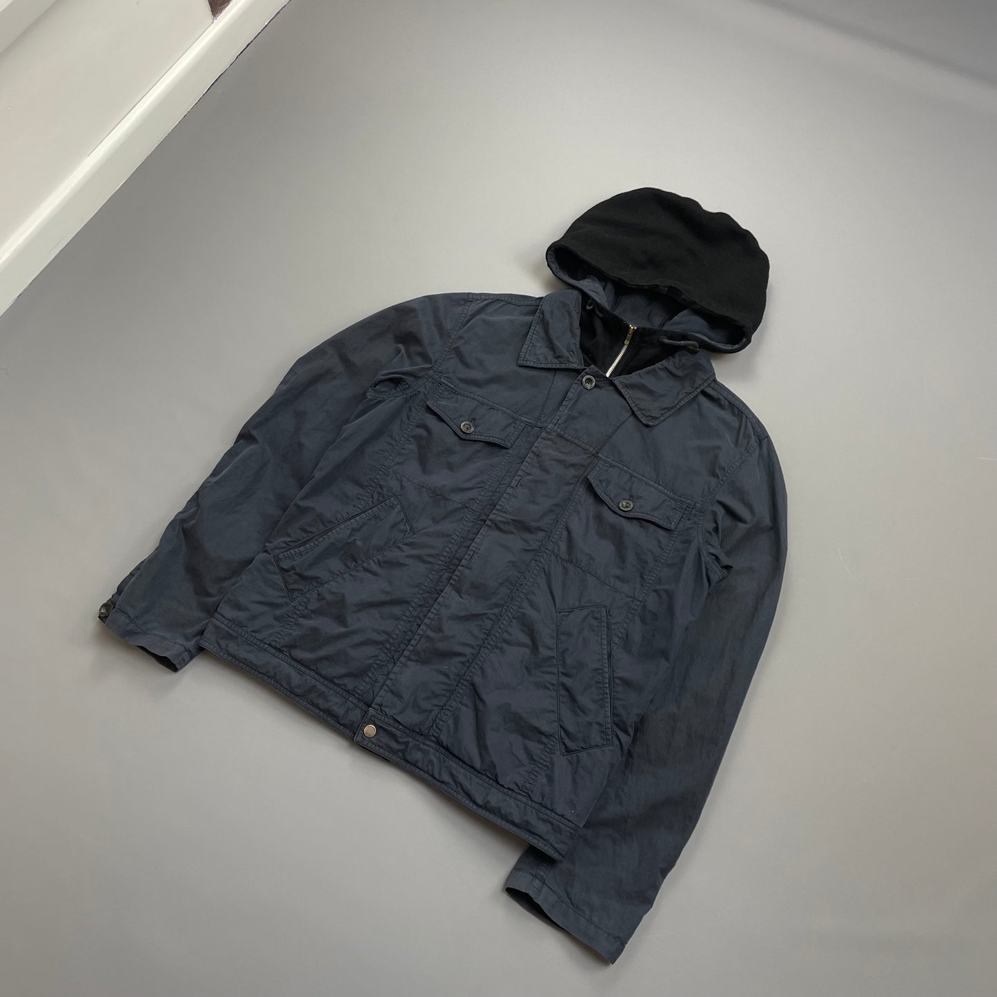 C.P. Company Navy & Black AW10 Dual Layer Hooded Jacket