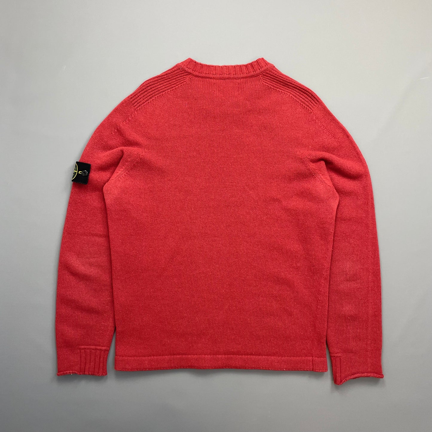 Stone Island Red Midweight Knit Crewneck Jumper