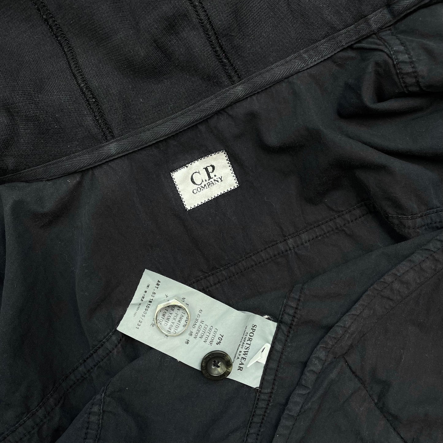C.P. Company Navy & Black AW10 Dual Layer Hooded Jacket