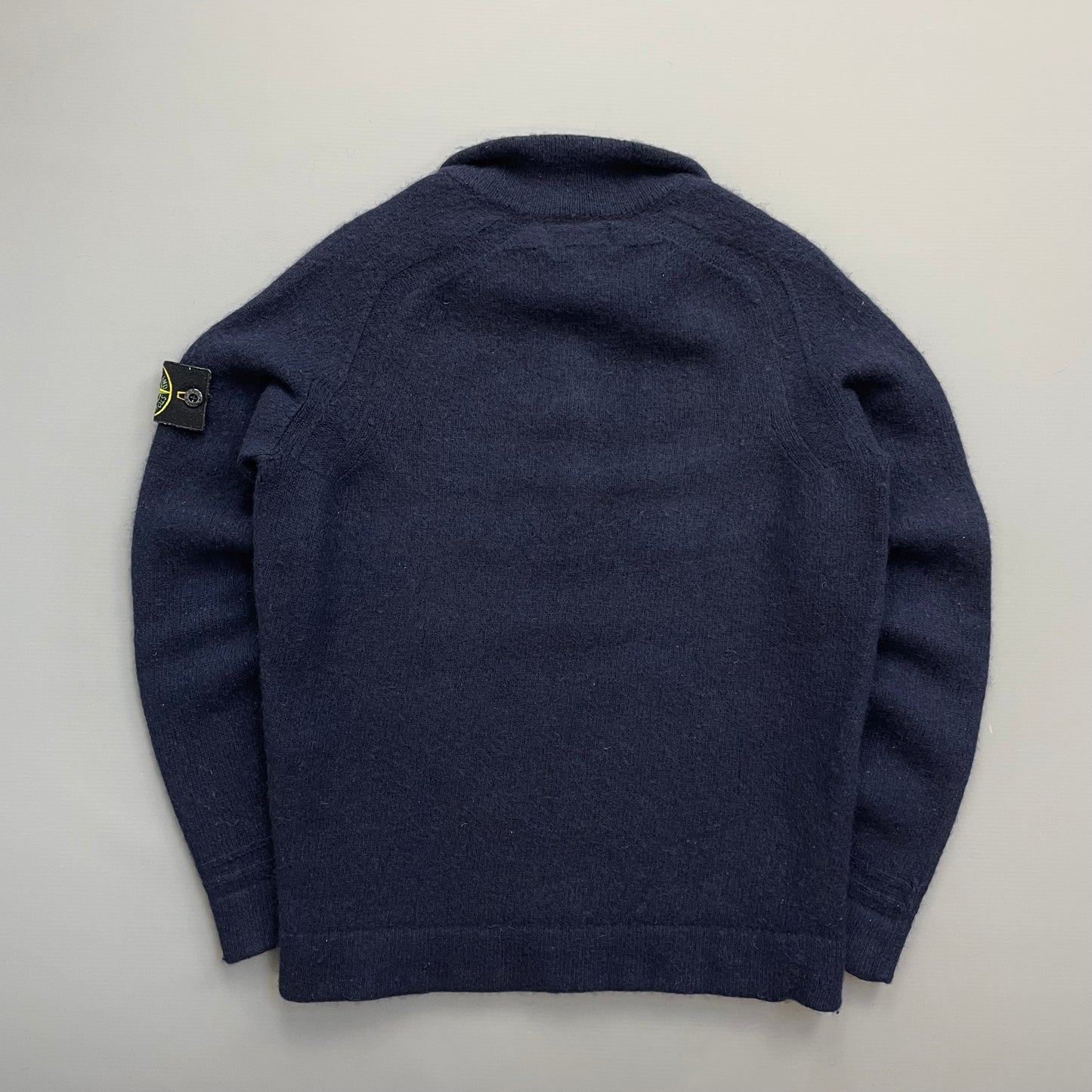 Stone Island Navy Soft Knit Half-Zip AW18 Jumper