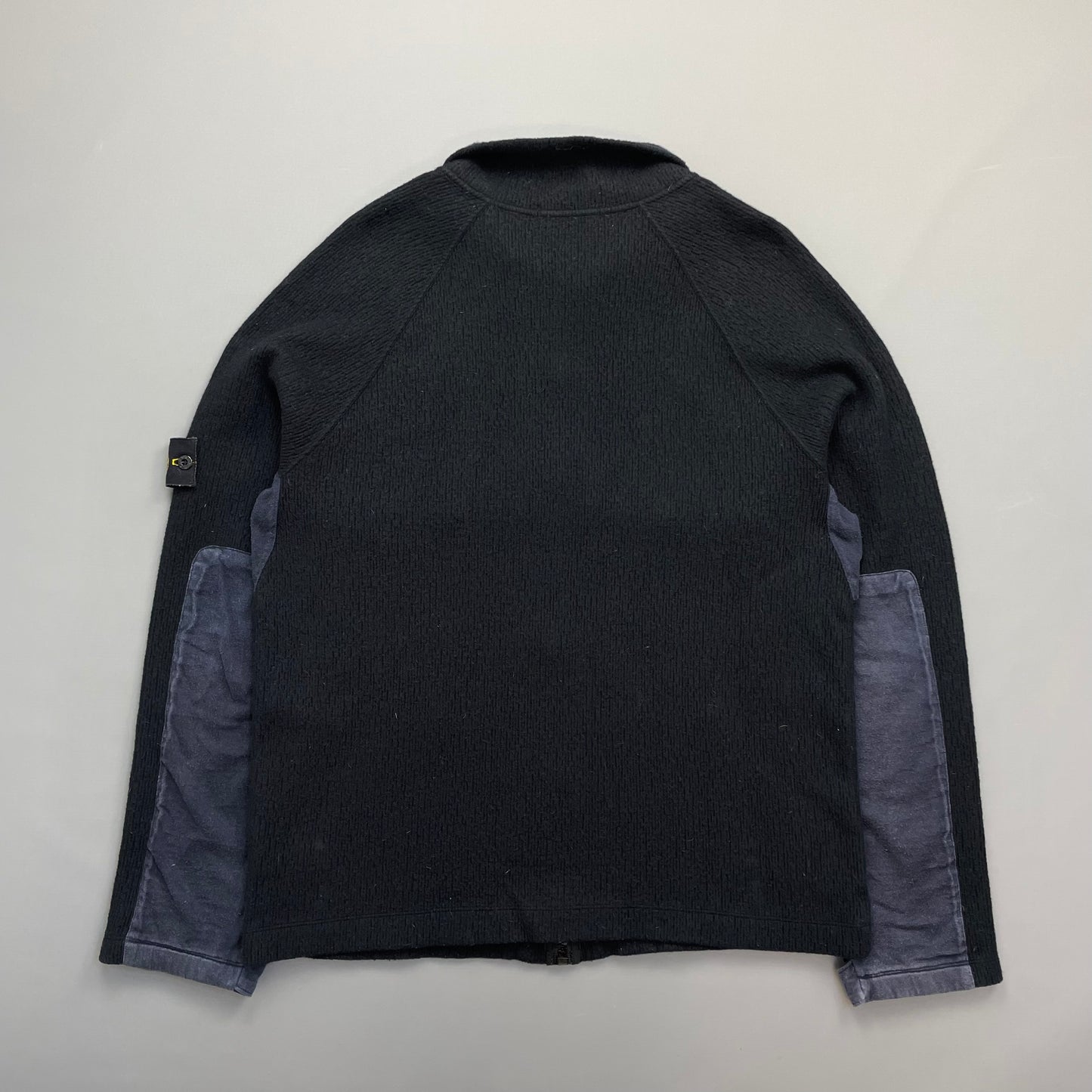 Stone Island Navy AW05 Pocket-Detailed Wool Zip Jacket