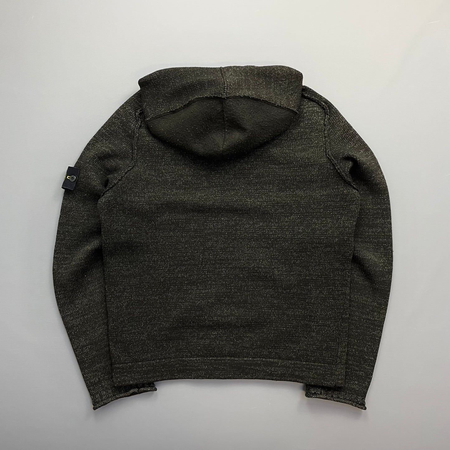 Stone Island Brown AW05 Textured Knit Hoodie