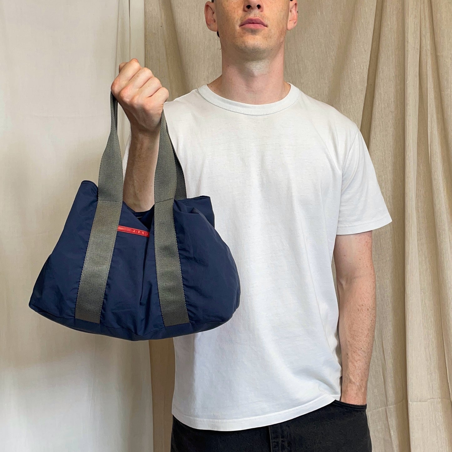 Prada Sport Blue 00s Handheld Sports Bag
