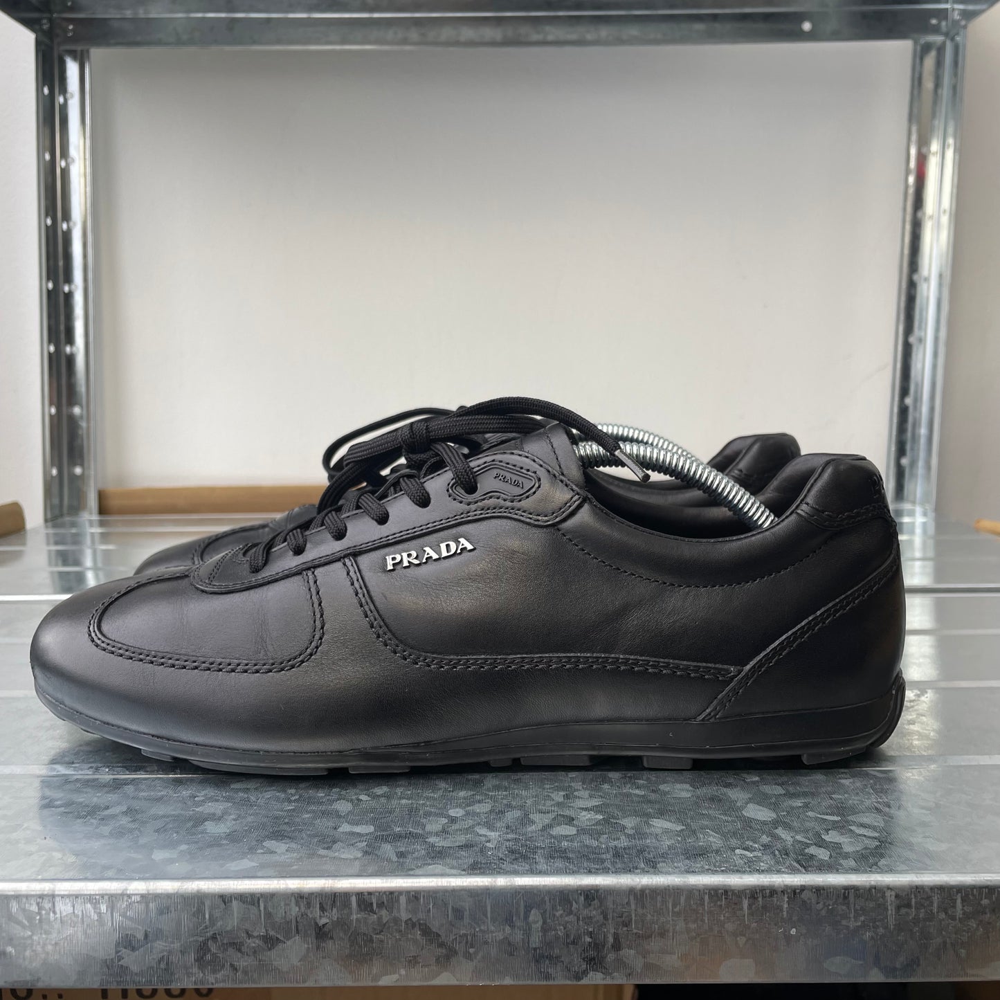 Prada Sport Black 2014 Leather Low Profile Trainers