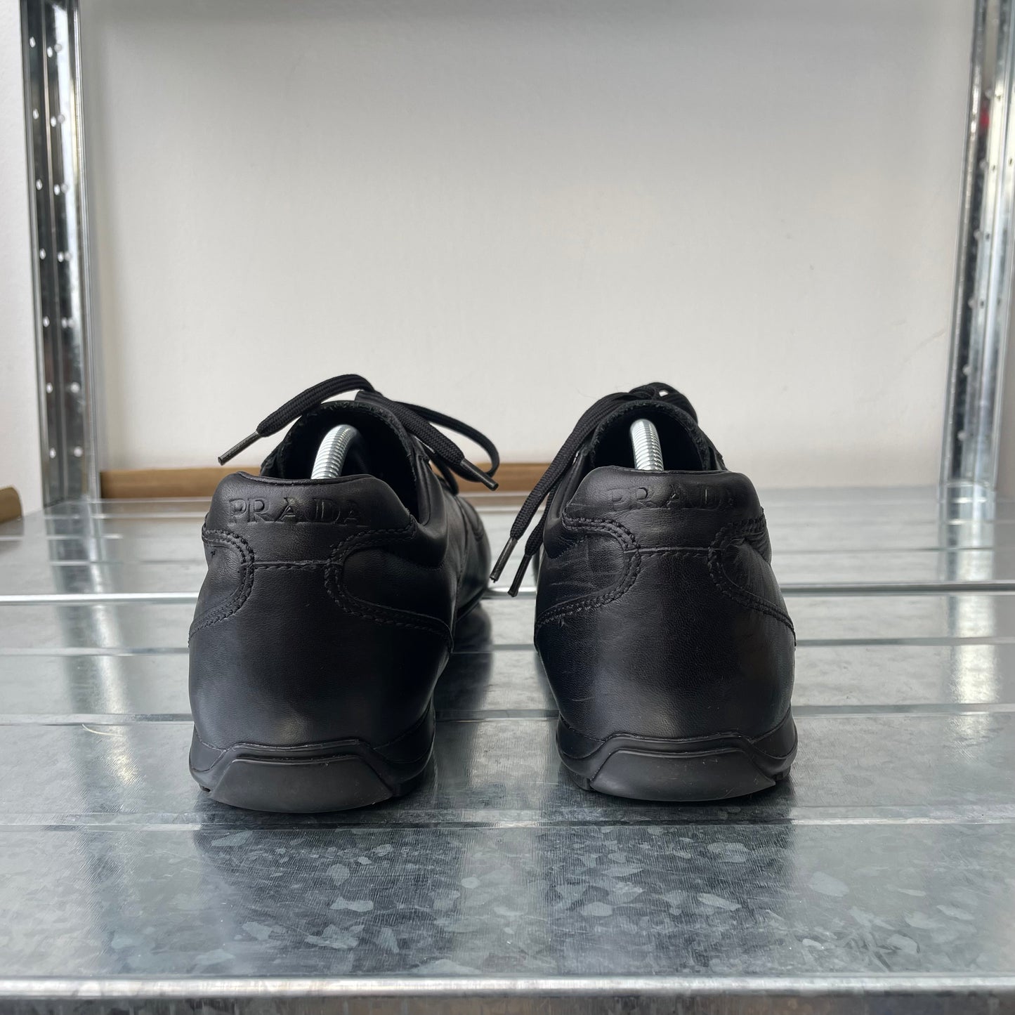 Prada Sport Black 2014 Leather Low Profile Trainers