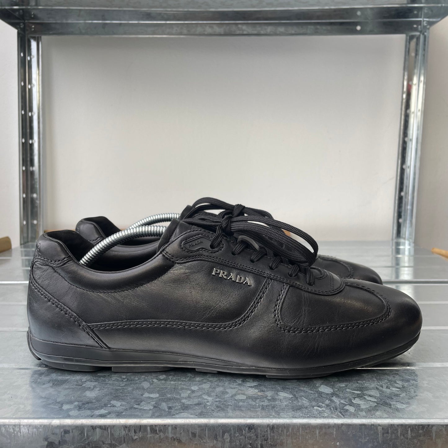 Prada Sport Black 2014 Leather Low Profile Trainers