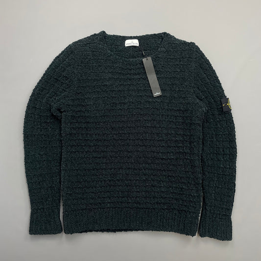 Stone Island Emerald Green AW16 Chenille Heavy Gauge Knit Jumper