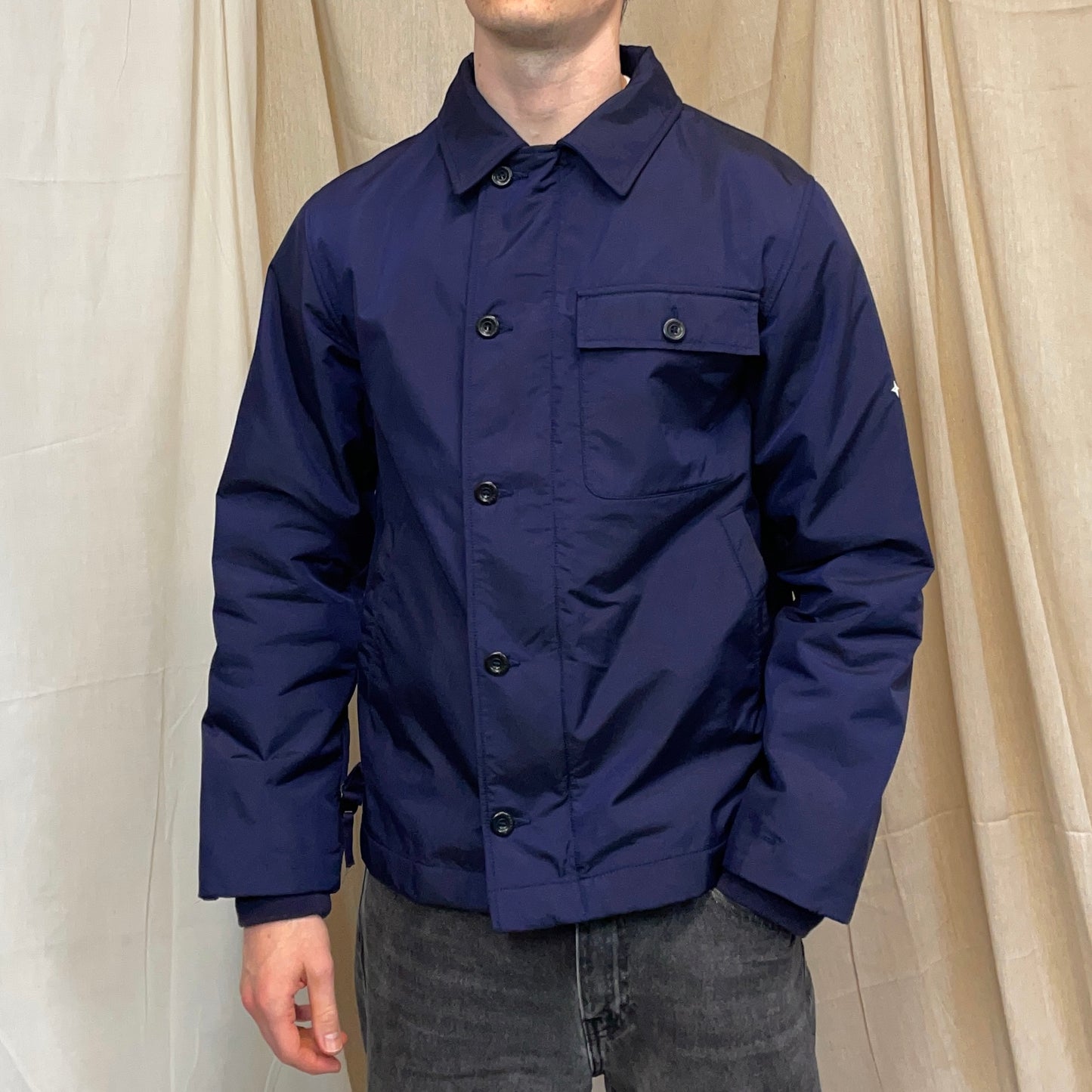 Stone Island Denims Blue AW02 Nylon Padded Harrington Jacket