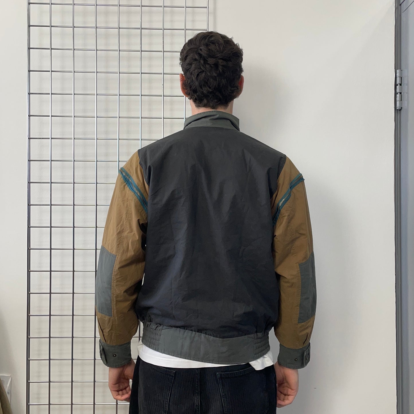 Hugo Boss Sports 90s Tri-Colour Removable Sleeve Bomber Jacket