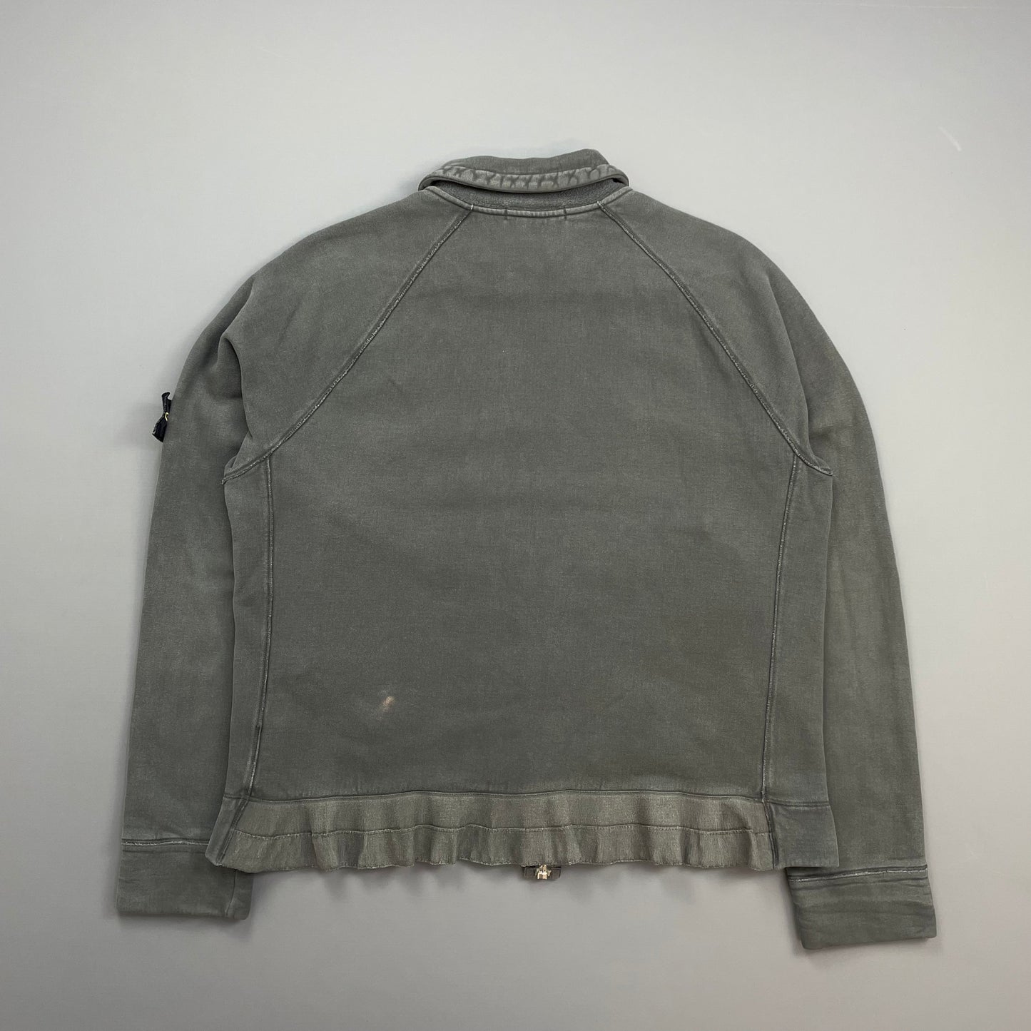 Stone Island Black AW06 Compass Emblem Zip-Through Cotton Jacket