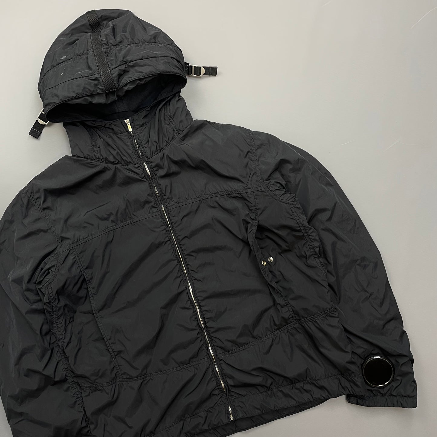 C.P. Company Black AW09 Watchviewer Cotton-Lined Hooded Nylon Jacket