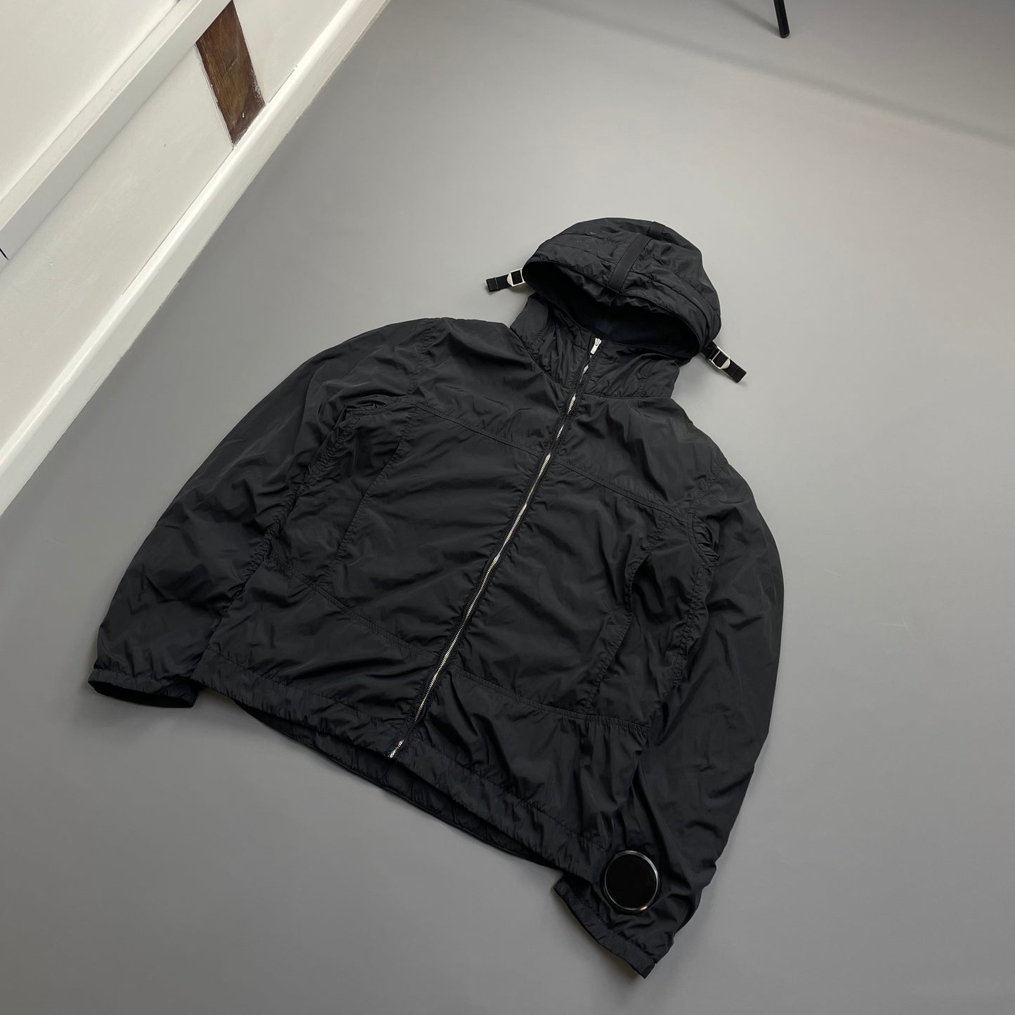 C.P. Company Black AW09 Watchviewer Cotton-Lined Hooded Nylon Jacket