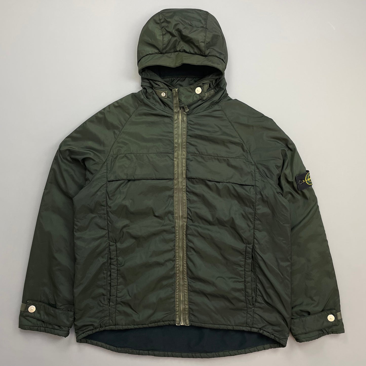 Stone Island Forest Green SS00 Lined Hooded Nylon Paul Harvey Jacket