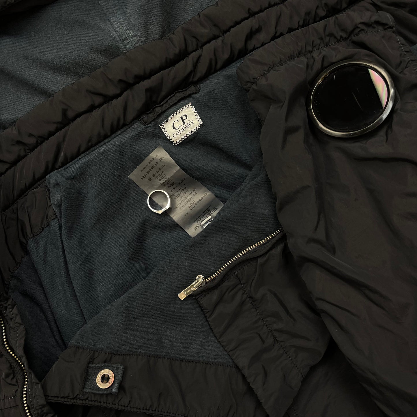 C.P. Company Black AW09 Watchviewer Cotton-Lined Hooded Nylon Jacket