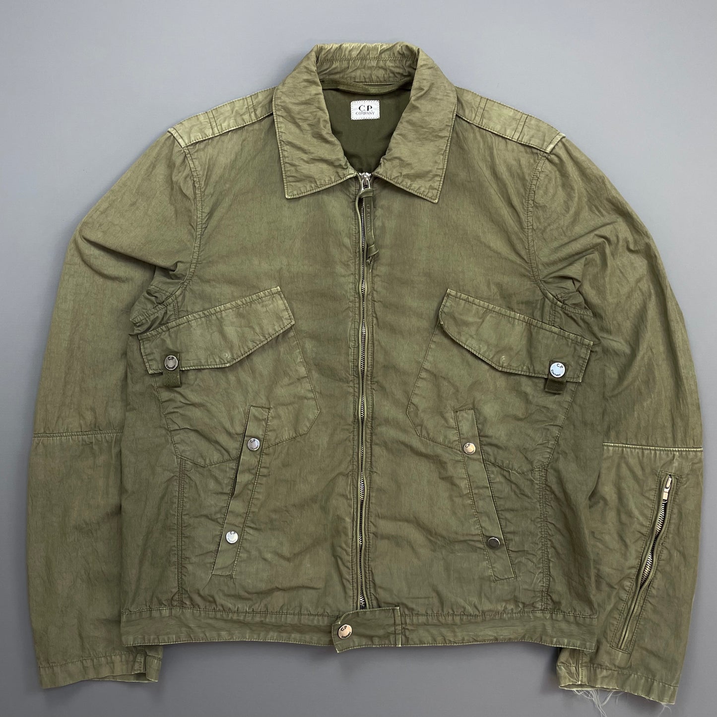 C.P. Company Khaki SS07 Cotton/Nylon Military Style Harrington Jacket