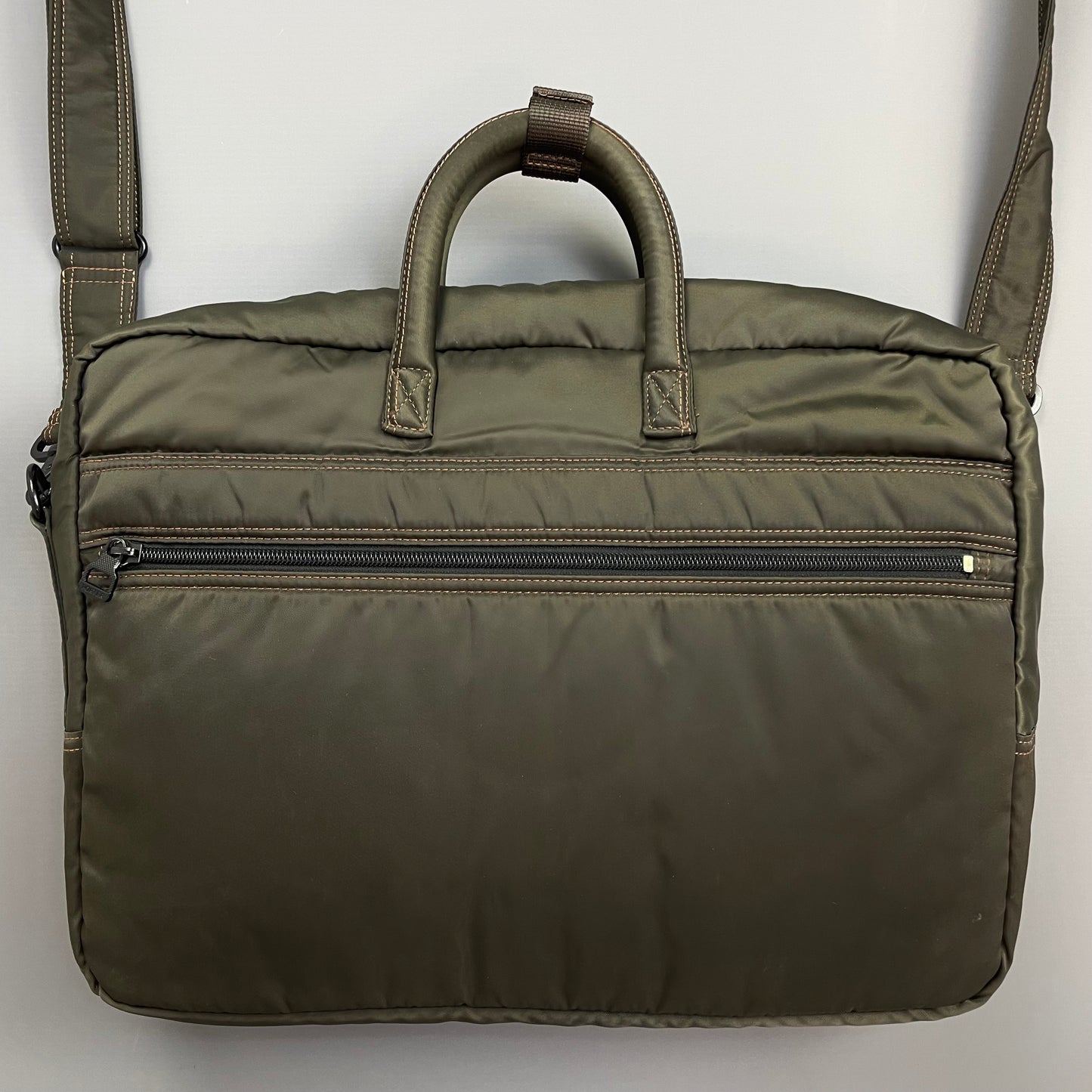 Porter International Khaki Nylon Crossbody & Handheld Briefcase Bag