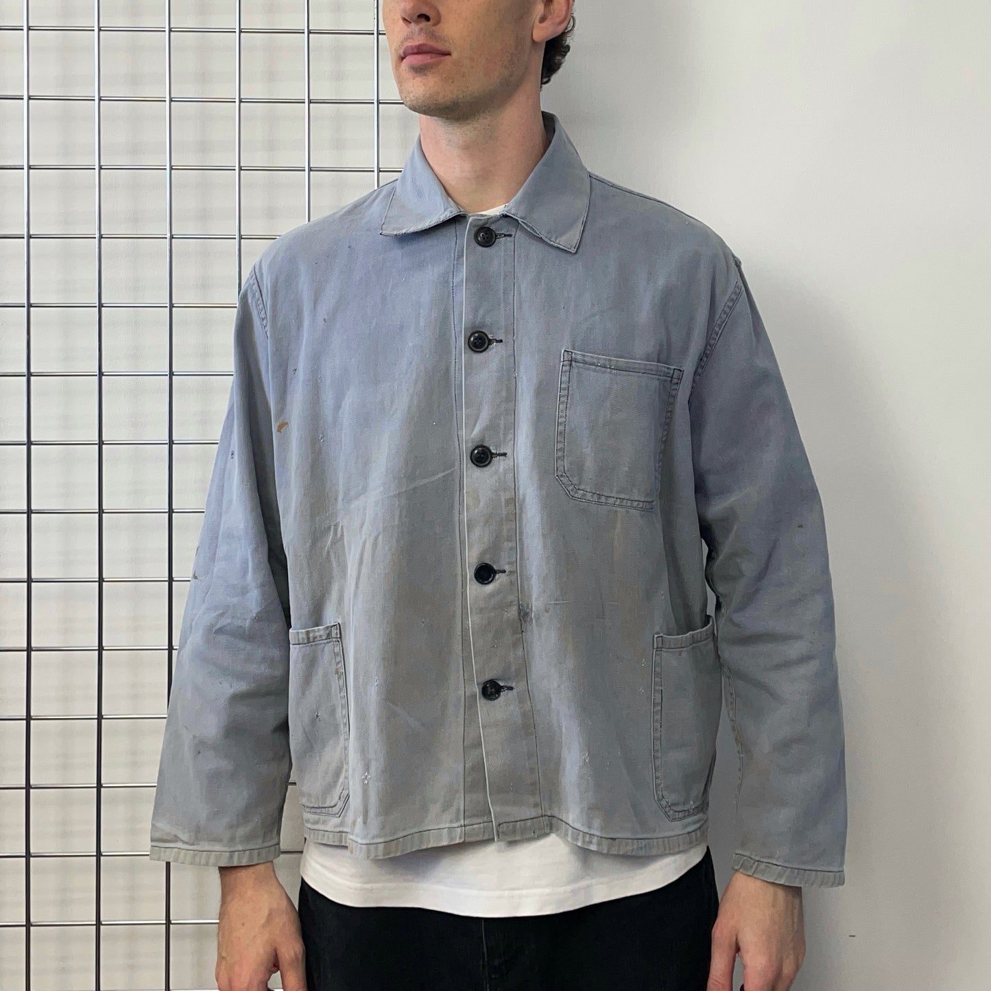Vintage Blue 60s/70s German Chore Jacket