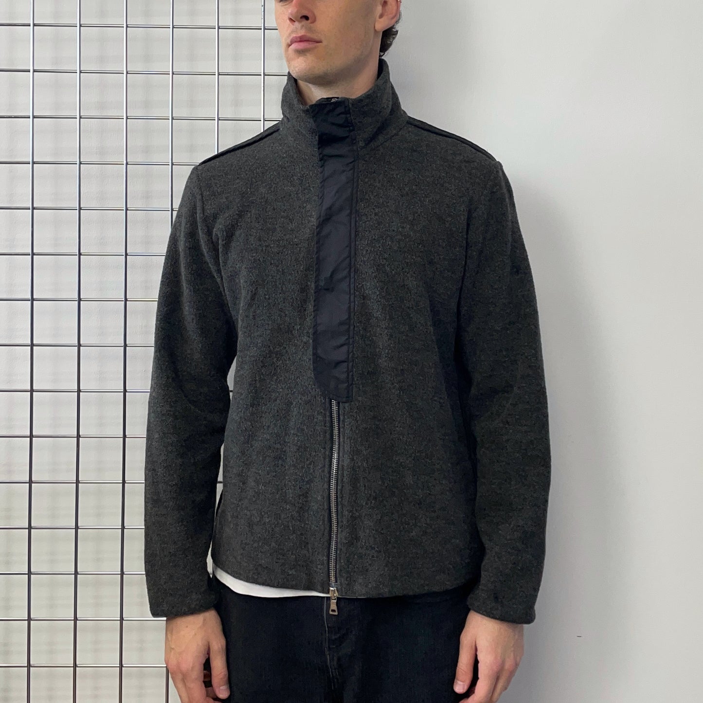 Prada Sport Grey 00s Wool Blend Jacket