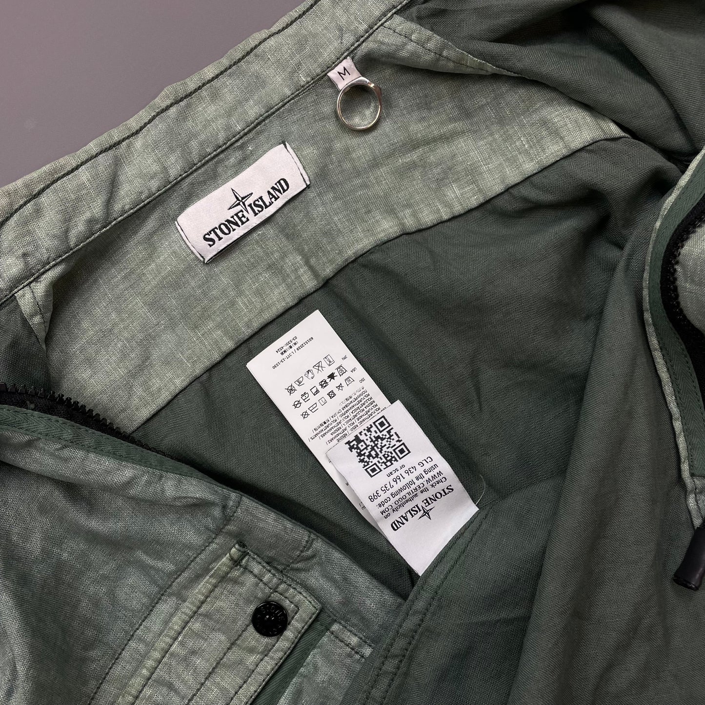 Stone Island Green SS14 Lino Flax Overshirt Jacket